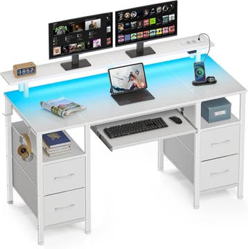 Bureau - Computertafel - Computerbureau - 120x47 cm - Wit -, Verzenden, Nieuw