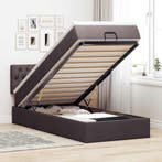 vidaXL Bed poef met matras en LEDs 90x200 cm stof, Verzenden, Nieuw