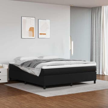 vidaXL Boxspring bed kunstleer zwart 160x200 cm, Verzenden, Nieuw