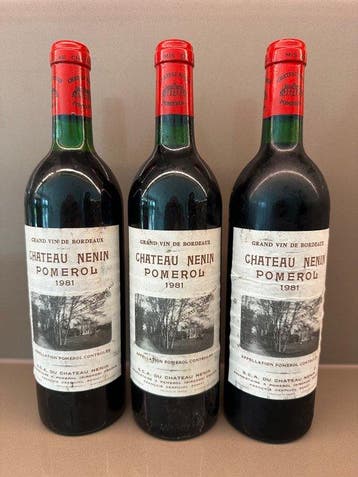 1981 Chateau Nenin - Bordeaux, Pomerol - 6 Flessen (0.75, Nieuw