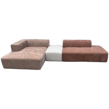 4x6 sofa X6 – Modulaire Design Bank Nude Terra - Modulaire, Verzenden, 300 cm of meer, Zo goed als nieuw, Stof