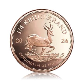 Gouden Krugerrand munt 2026 1/4 troy ounce