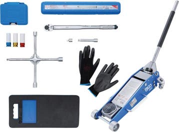 Wielwisselserviceset met garagekrik 2,5 ton 10-dlg, Verzenden, Nieuw