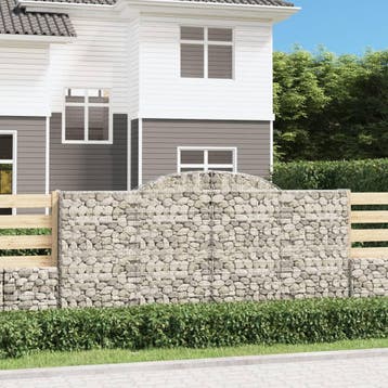 vidaXL Schanskorven 9 st gewelfd 300x50x140/160 cm ijzer, Verzenden