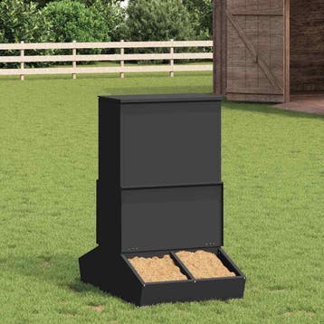 vidaXL Varkensvoeder Zwart 82 x 51 x 91,5 cm 20 kg, Verzenden, Nieuw
