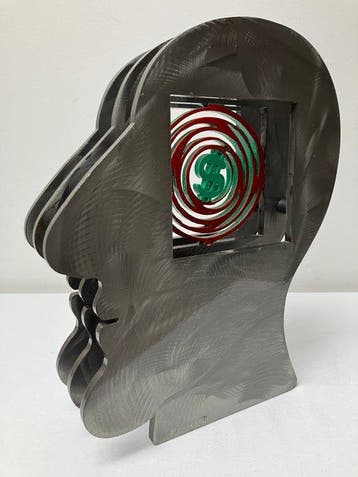 David Gerstein (1944) - sculptuur, Dollar - 25 cm - Metaal, Antiek en Kunst