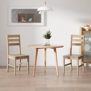 vidaXL Eetkamerstoelen 2 st massief acaciahout, Verzenden, Nieuw