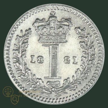 Groot-Brittannië. 1 Penny 1881 (Maundy issue) (Zonder