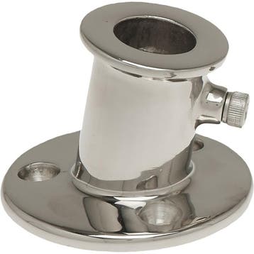 Rvs Vlaggenstokhouder Boot 25mm 80 graden, Ophalen of Verzenden