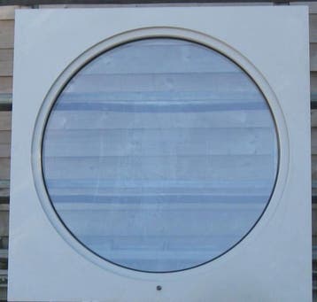 pvc rond raam ,chassis ,venster 108 x 108 signaalgrijs, Ophalen of Verzenden, Raamkozijn