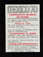 1970 Panini World Cup Mexico 70 - Perù: Luis Rafael Risco -