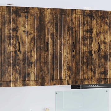 vidaXL Wandkast LUCCA Gerookt eiken 40 x 31 x 100 cm Bewerkt, Verzenden, Nieuw