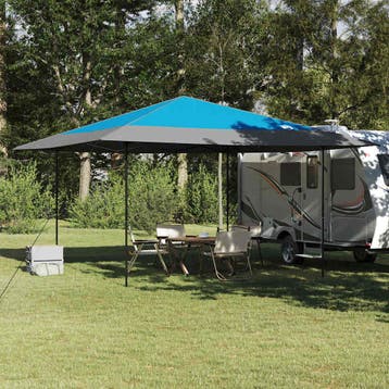 vidaXL Luifel Tent 395 x 395 x 251 cm Blauw Stof, Verzenden