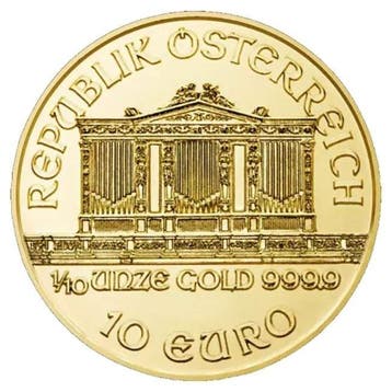 Oostenrijk. 10 Euro 1/10 oz €10 EUR Austrian Gold