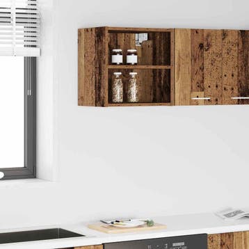 vidaXL Hangkast met opslag Oudhout 40 x 29,5 x 40 cm Bewerkt, Verzenden, Nieuw