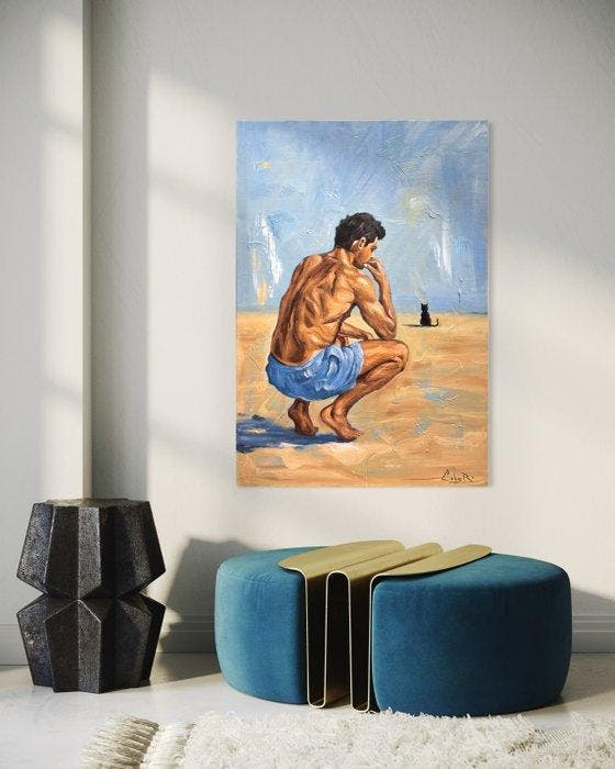 COBER - El peso del silencio - XL, Antiek en Kunst, Kunst | Schilderijen | Modern