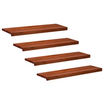 vidaXL Trapmatten 4 st Bruin 90 x 25 x 2 cm Massief, Verzenden, Nieuw