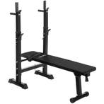 tectake Halterbank met halterrek - zwart, Sport en Fitness, Fitnessmaterialen, Verzenden, Nieuw