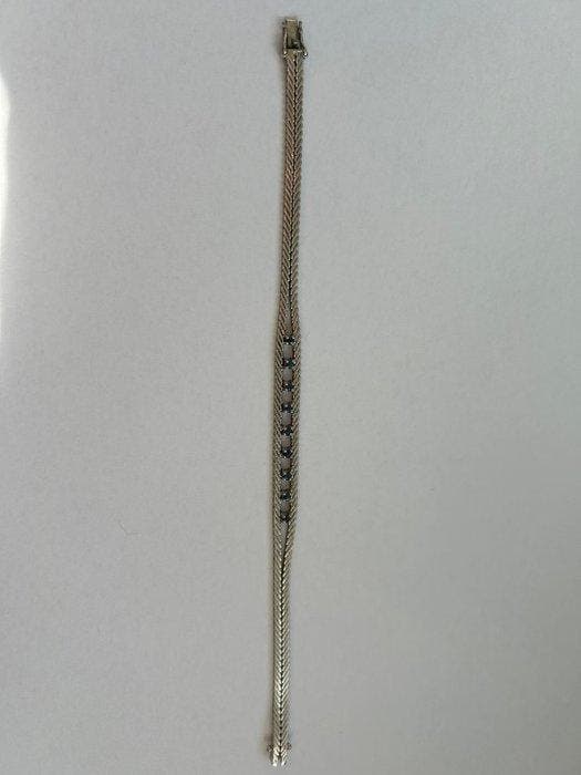 Armband - 14 karaat Witgoud Saffier - Saffier, Bijoux, Sacs & Beauté, Bracelets