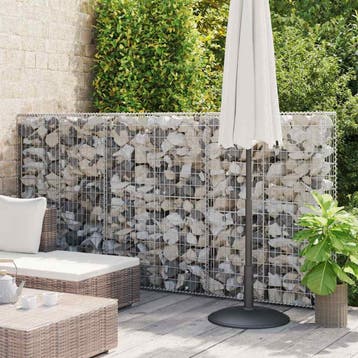 vidaXL Schanskorfmuur met deksels 100x20x150 cm, Verzenden, Nieuw