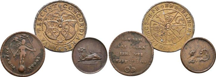 Lot 3 Stueck Marken Jetons (MuntenenBankbiljetten-Penningen), Timbres & Monnaies, Pièces & Médailles, Envoi