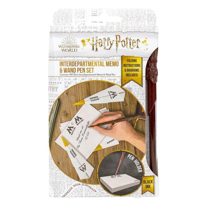 Harry Potter Interdepartmental Memo with Wand Pen Set Hogwar, Collections, Harry Potter, Enlèvement ou Envoi