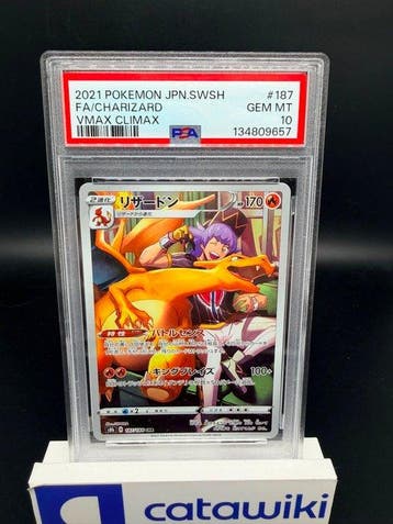 Pokémon - 1 Graded card - Charizard 187/184 PSA 10 -, Hobby en Vrije tijd, Nieuw