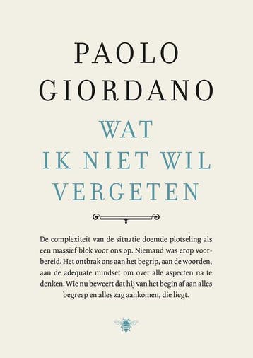 Wat ik niet wil vergeten - Paolo Giordano - 9789403161815 -, Boeken, Biografieën, Verzenden, Nieuw