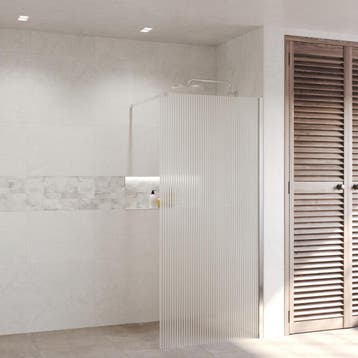 Aanbieding: Inloopdouche Ribbel BWS Portos Chroom 60x200 cm, Ophalen of Verzenden, Nieuw, Chroom, Douche