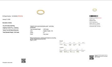 Zonder minimumprijs - Ring - 14 karaat Geel goud - 2.06ct., Nieuw
