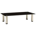 vidaXL Tv-meubel 60x35x17 cm gehard glas zwart, Verzenden, Nieuw