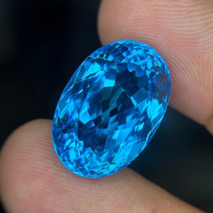 Zonder minimumprijs - 1 pcs Blauw Topaas - 33.35 ct -, Handtassen en Accessoires, Edelstenen