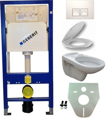 Geberit UP 100 +Neptunus WC+ Nept.zitt.+ Delta 50 wit, Ophalen of Verzenden, Nieuw