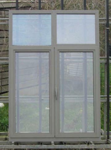 aluminium raam , chassis van 130 x 190. kwartsgrijs, Bricolage & Construction, Châssis & Portes coulissantes, Ophalen of Verzenden