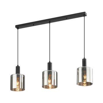 Hanglamp 3xE27 Smoky Glass, Huis en Inrichting, Verzenden, Trendy verlichting, Nieuw, E27 (groot)