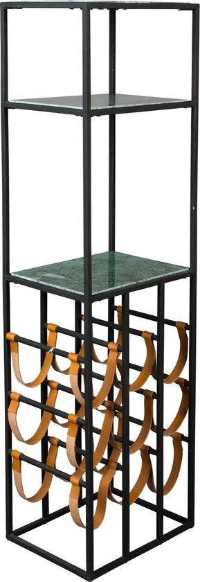 2dekans | Dutchbone Mil Wijnkast Marmer/ Metaal - Multi, Huis en Inrichting, Woonaccessoires | Wijnrekken, Ophalen of Verzenden