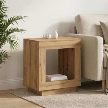 vidaXL Bijzettafel Artisanaal eiken 60 x 40 x 65 cm Bewerkt, Verzenden