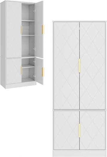 Badkamerkast - Badkamermeubel - Kast met deuren - 60x30x180, Verzenden, Nieuw