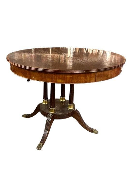 Table - Acajou - Table à manger en laiton, Antiek en Kunst, Curiosa en Brocante