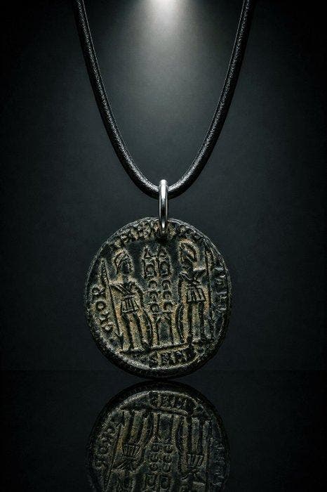 Romain antique, Empire Bronze « Le follis de victoire, Handtassen en Accessoires, Antieke sieraden