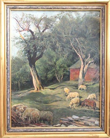 Fritz II Zerritsch (1888-1985) - Schafe auf der Weide unter