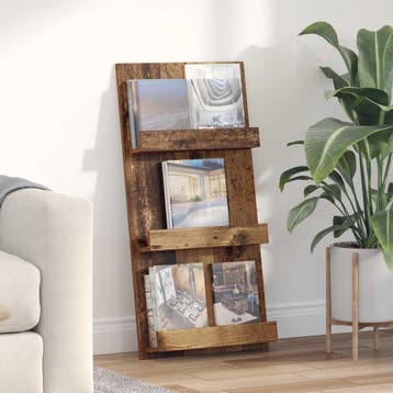 vidaXL Tijdschriftenrek Oudhout 51 x 11 x 102 cm Bewerkt, Verzenden, Nieuw