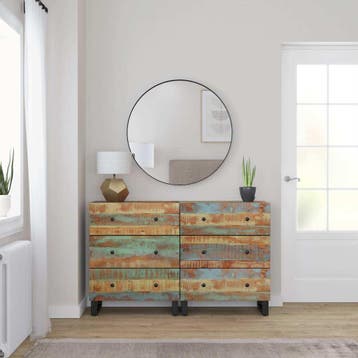 vidaXL Dressoirs 2 st 60x33x75 cm massief gerecycled hout, Huis en Inrichting, Verzenden, Nieuw
