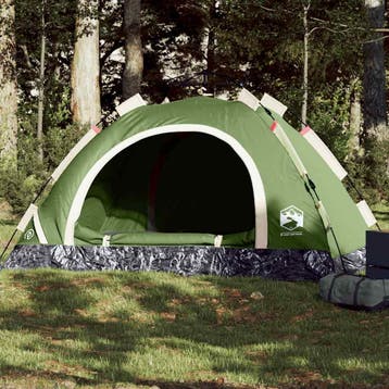 vidaXL Tent 4-persoons snelontgrendeling groen, Caravans en Kamperen, Tenten, Verzenden, Nieuw