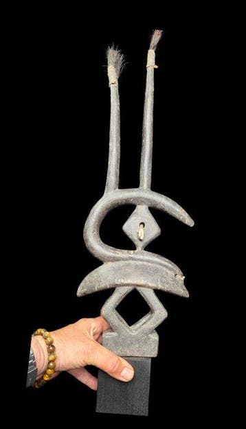 Origineel Bambara Ciwara Crest / Merkteken - 63 cm hoogte -