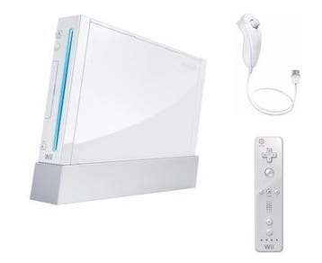 Nintendo Wii Wit + Controller (Bundel) (Wii Spelcomputers), Ophalen of Verzenden, Zo goed als nieuw