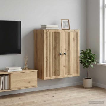 vidaXL Wandkast 59 x 31 x 60 cm Bewerkt hout Artisanaal, Verzenden