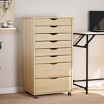vidaXL Rolling Kabinet met Laden MOSS Heldere vernis 53 x 39, Verzenden, Nieuw