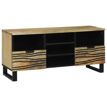 vidaXL TV Eenheden 100 x 33 x 46 cm Bruin Bewerkt hout, Verzenden, Nieuw