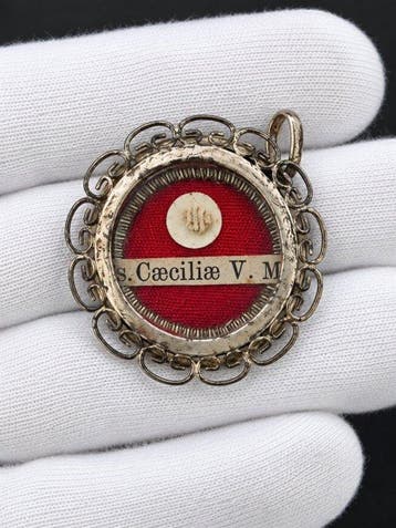 Reliekhouder - Legering - 1850-1900 - Reliekschrijn ronde
